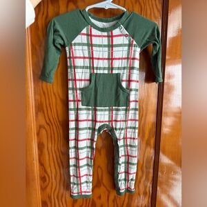 Kyte Baby plaid Christmas romper
